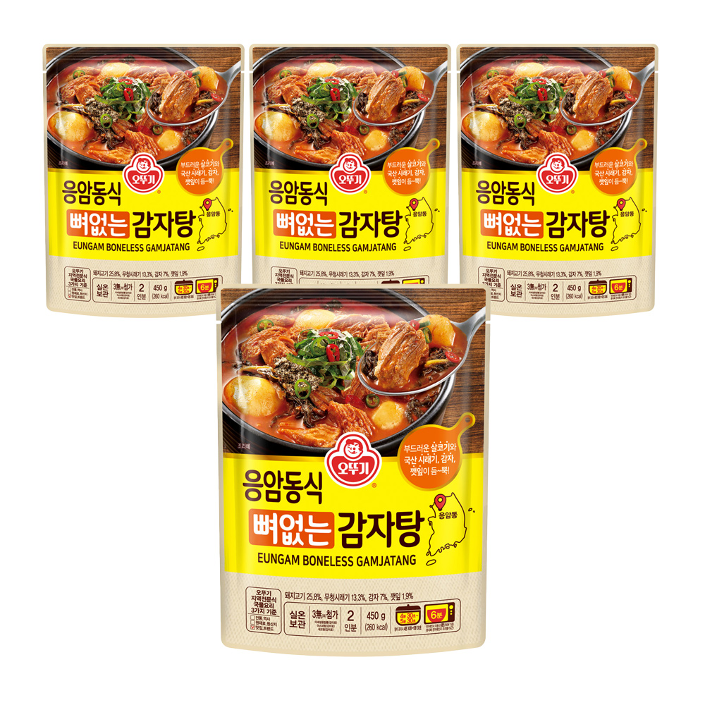 오뚜기 응암동식 뼈없는 감자탕 450g 4개