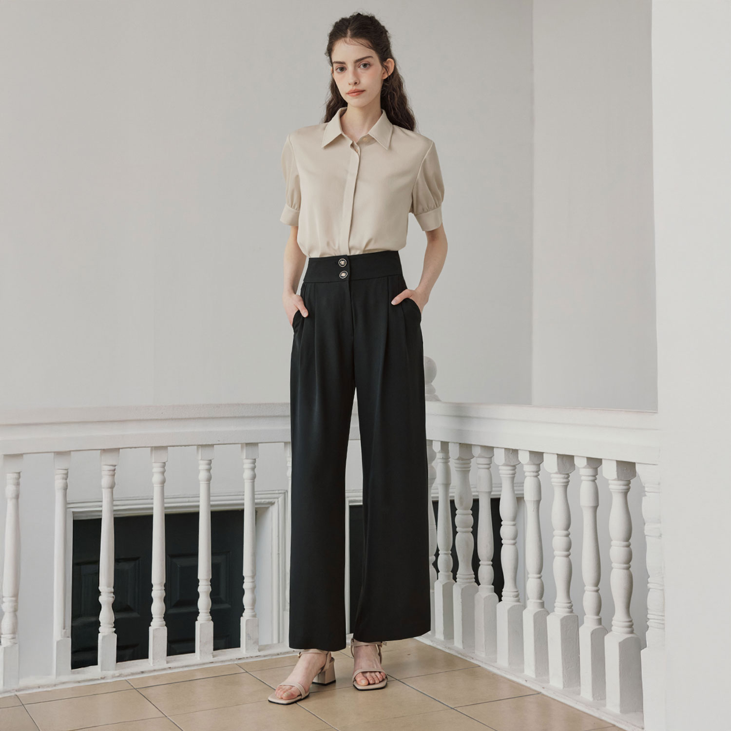 [제로스트릿][2컬러] 와이드 핀턱 팬츠 WIDE PINTUCK PANTS - 상세 이미지 5