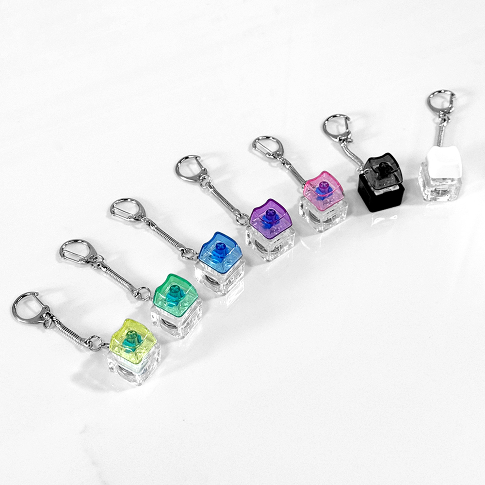 키캡키링 고양이 MAO 귀여운 열쇠고리 굿즈 제작 커스텀 화이트 키보드키링 led