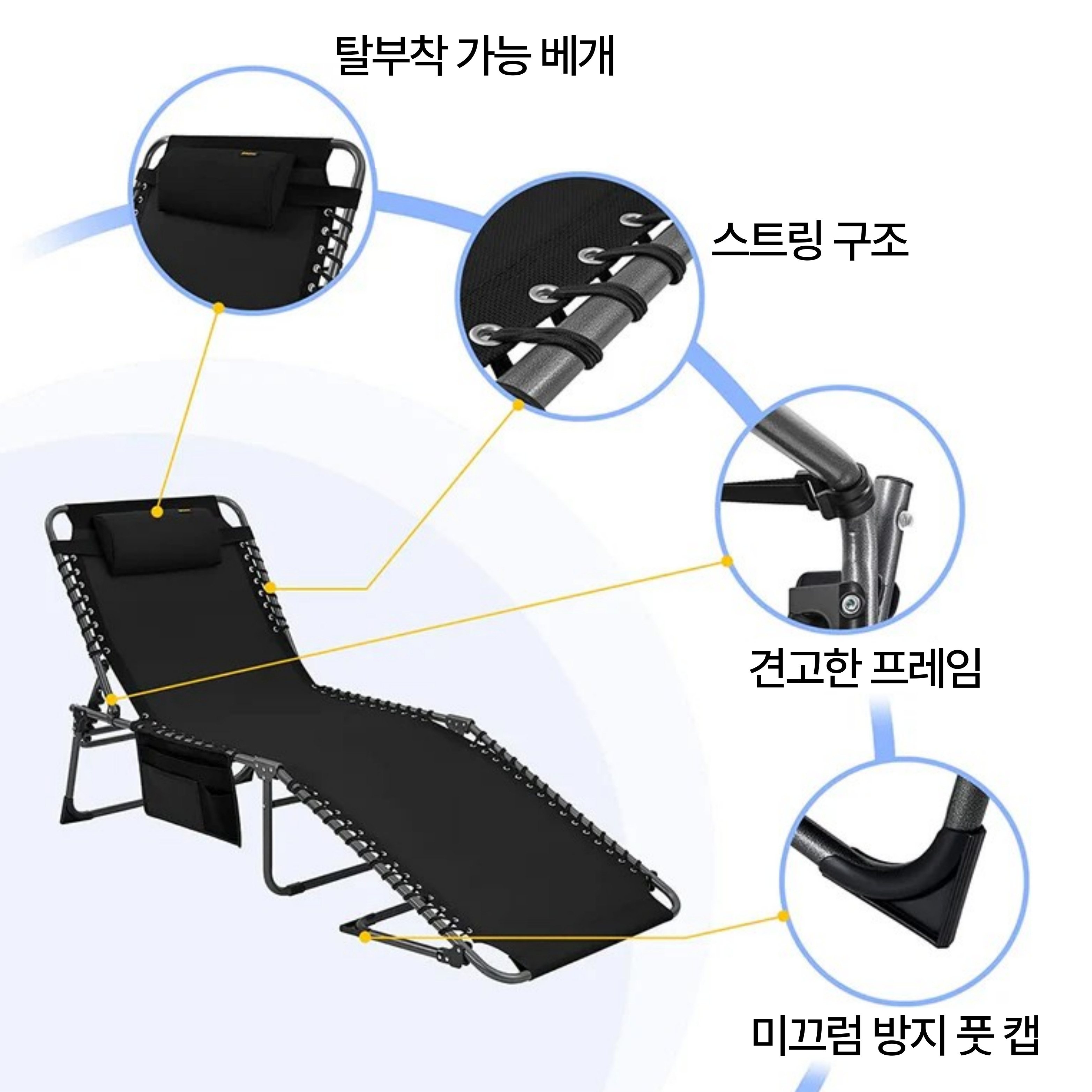 킹캠프 5단 각도조절 접이식 캠핑의자 KC2420 BERLIN B20 - 상세 이미지 5