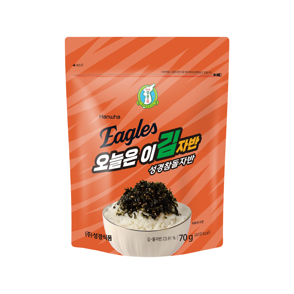 [성경김본사] 오늘은이김 김자반 70g 5봉(김팝콘 80g 사은품 증정) - 돌자반,한화이글스 - 상세 이미지 2