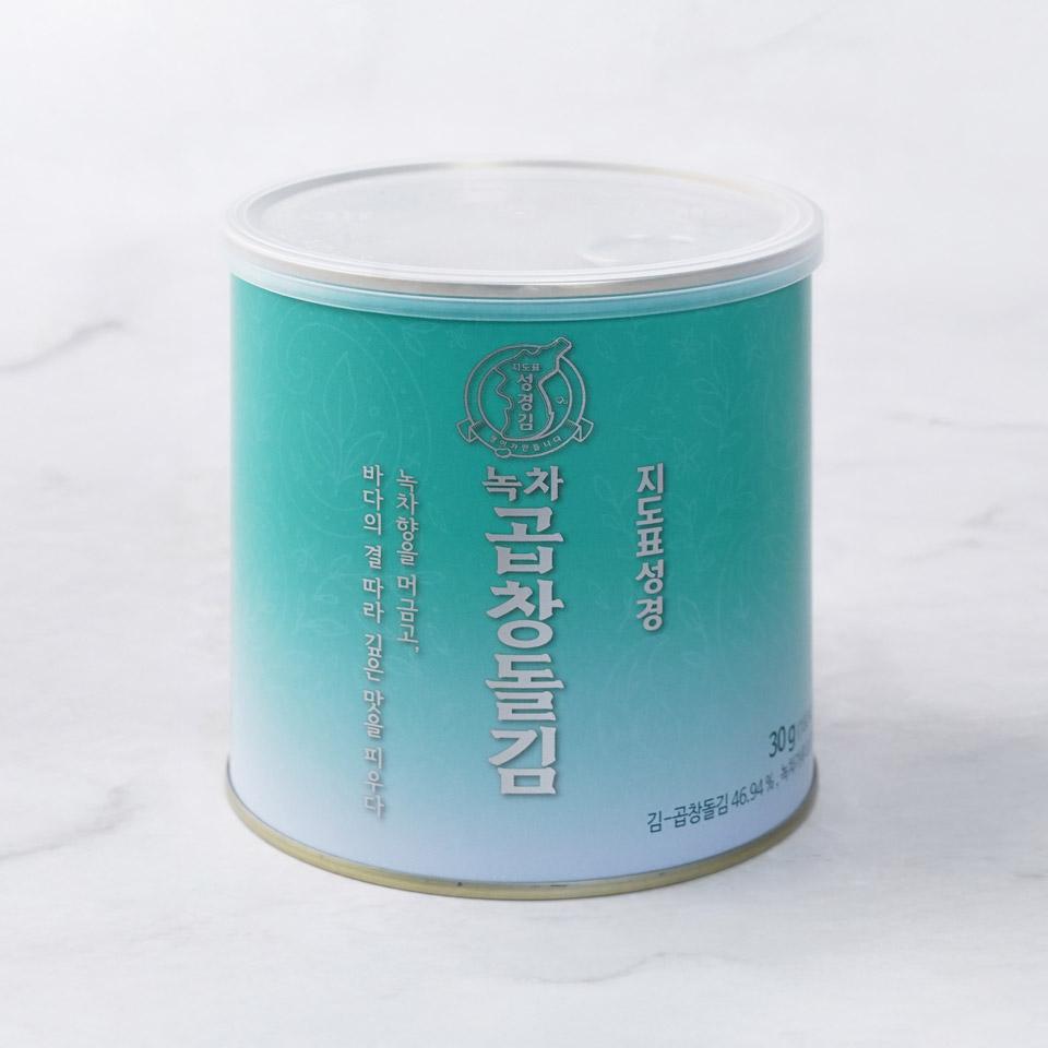 메가마트 성경 녹차 곱창김(캔) 30g(56매) - 메인 이미지