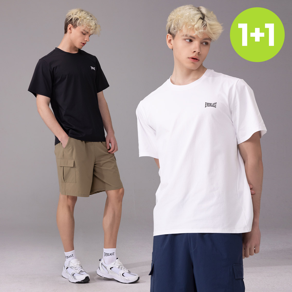 에버라스트 기능성 남자 반팔티 + 4.5부 카고팬츠 - 상품 이미지