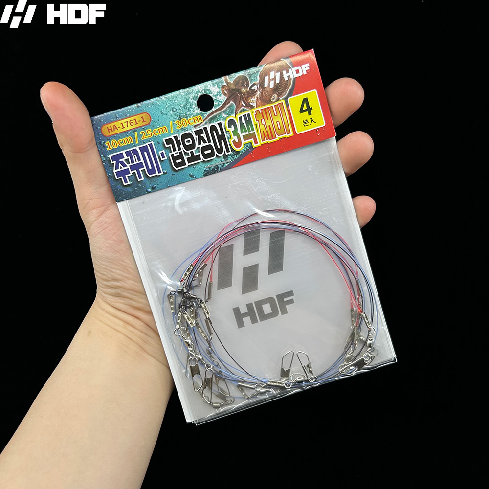 HDF 해동조구사 쭈꾸미 갑오징어 쭈갑 3색 채비 HA-1761-1 - 상품 이미지