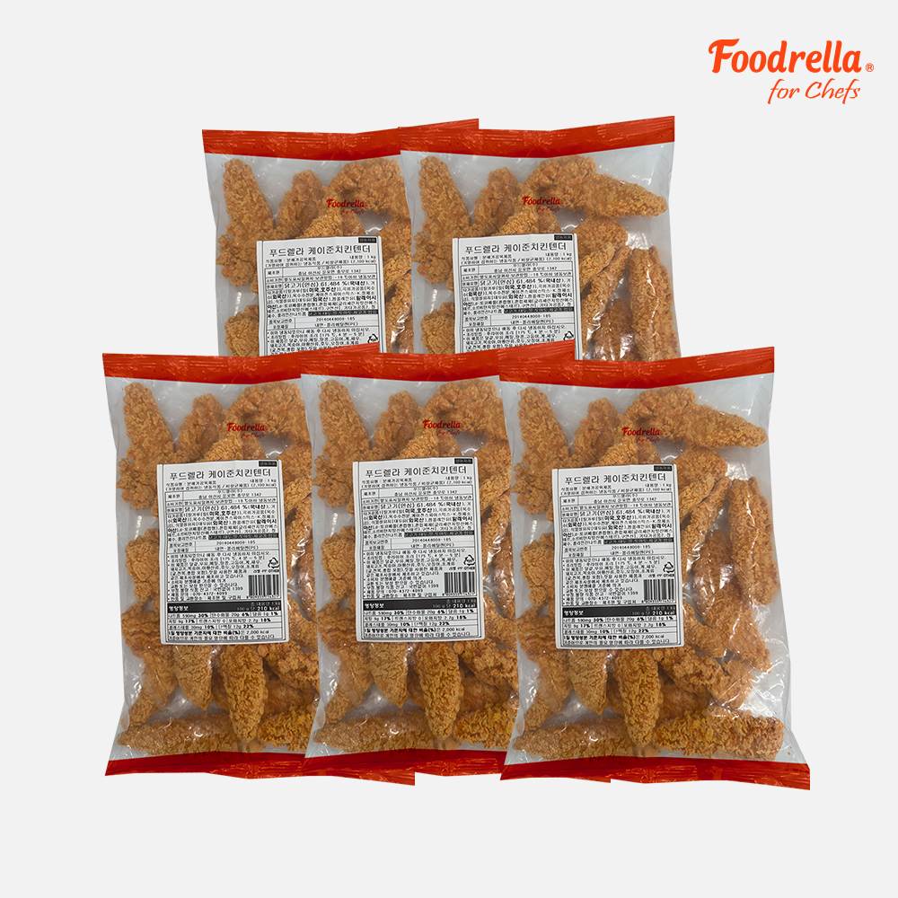 푸드렐라 for chefs 케이준치킨텐더 1kg 5팩 - 메인 이미지