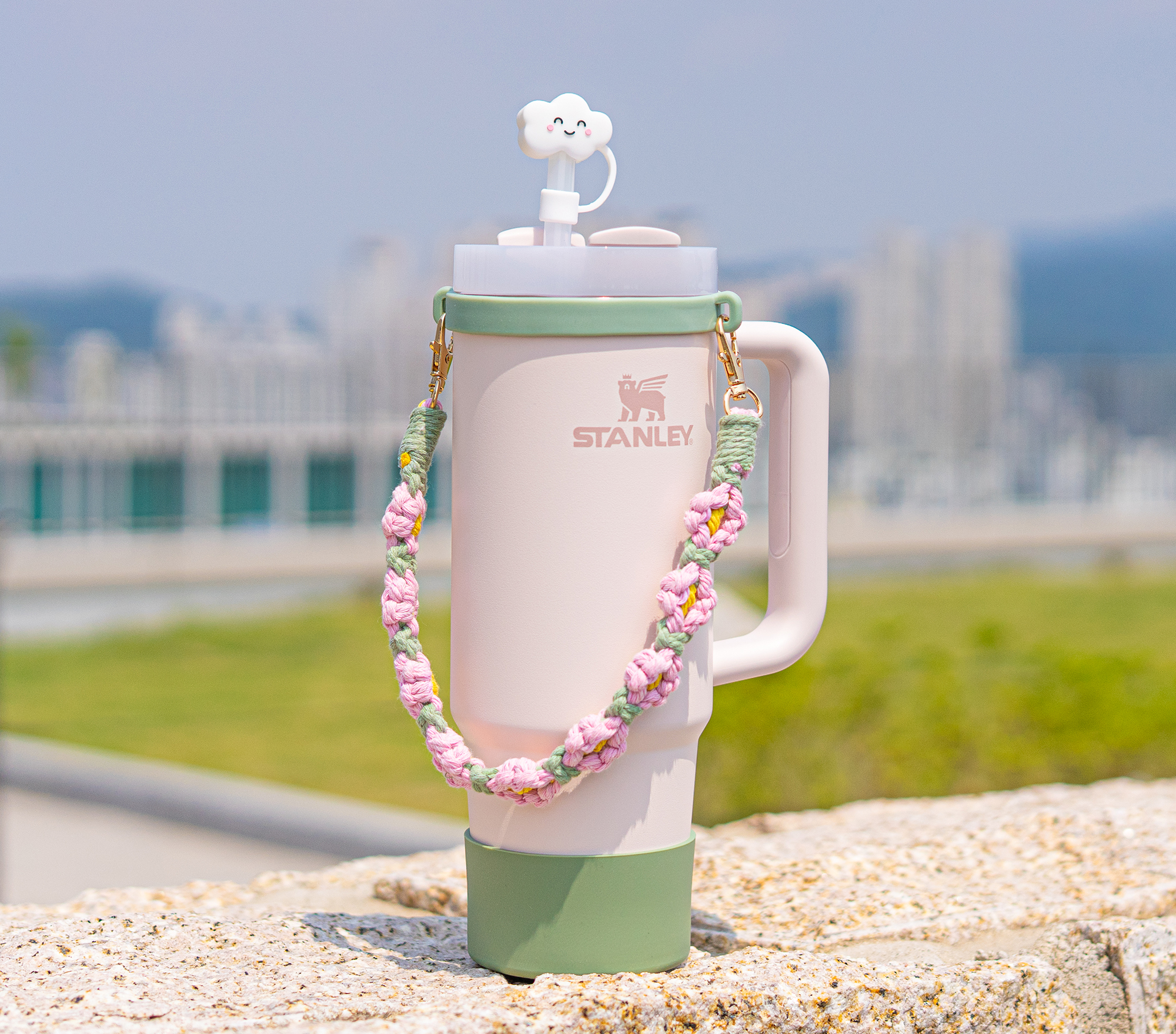 텀블러 스트랩 손잡이 스탠리 호환캐리어 홀더 핸들 텀꾸 - 상품 이미지