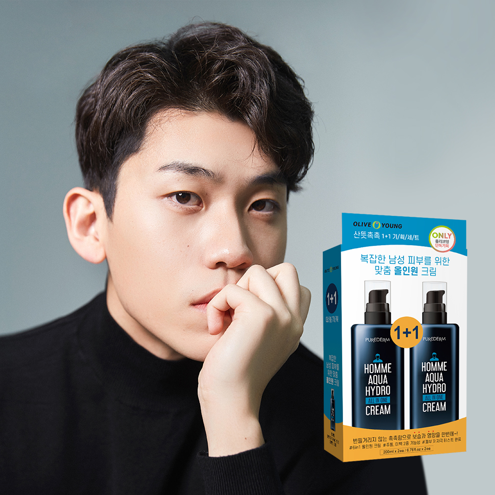 [1+1] 올리브영 남자화장품 올인원 로션 200ml+200ml 군대화장품 - 상품 이미지