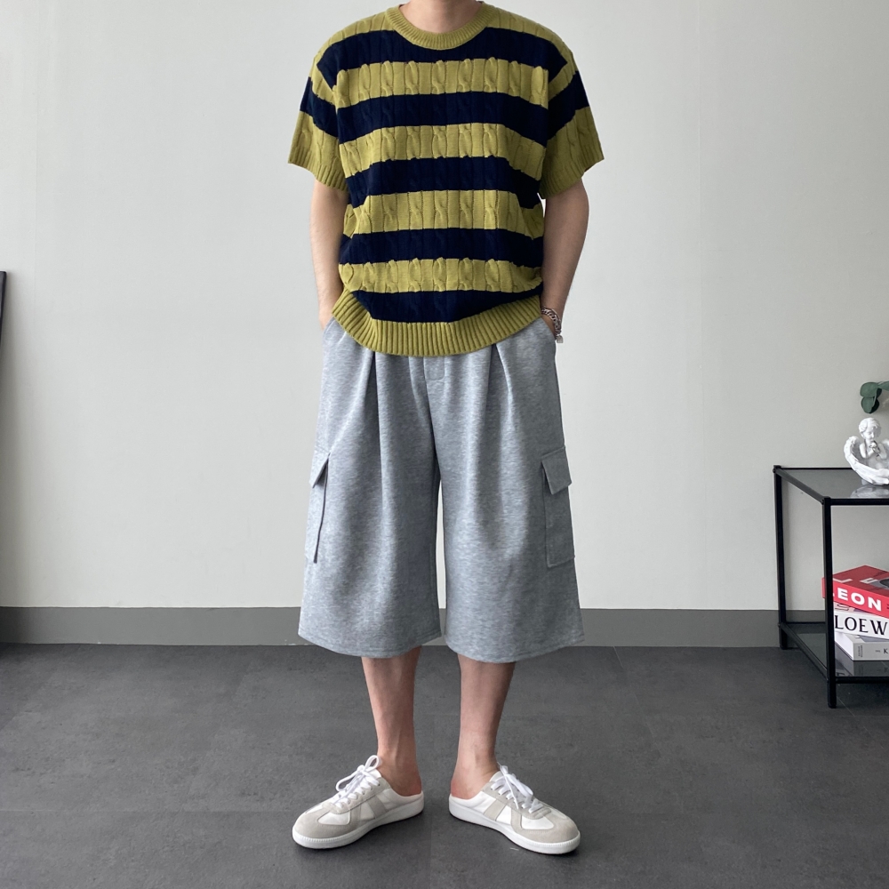 1+1 카고반바지 남자와이드반바지 남성건빵반바지 - 상세 이미지 5