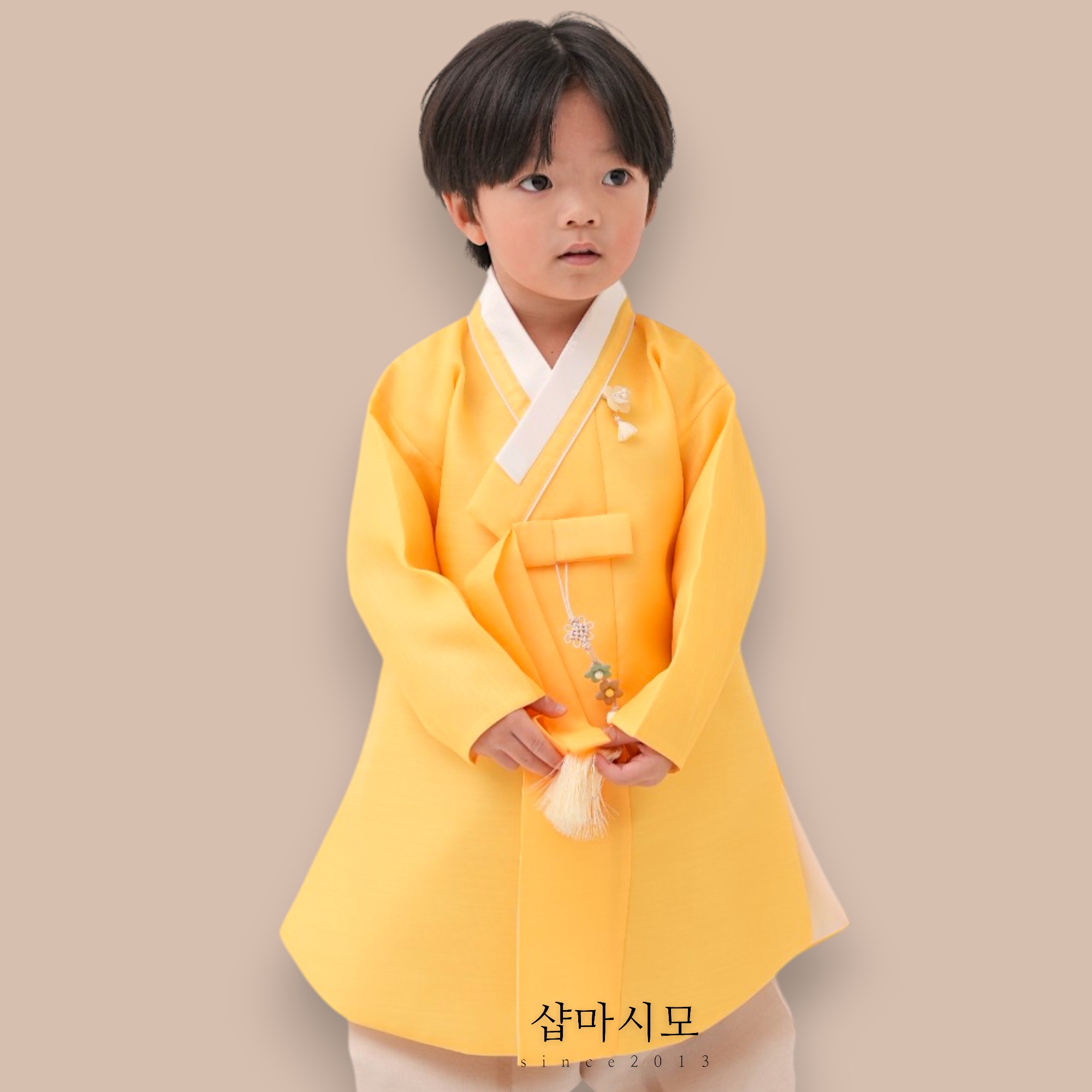 클래식 동다리 노랑 남아한복 돌 백일 키즈 아기 베이비 어린이 주니어