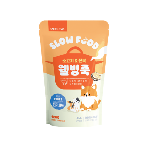 페디칼 강아지보양식 영양 웰빙죽 소고기&전복 120g - 상세 이미지 3