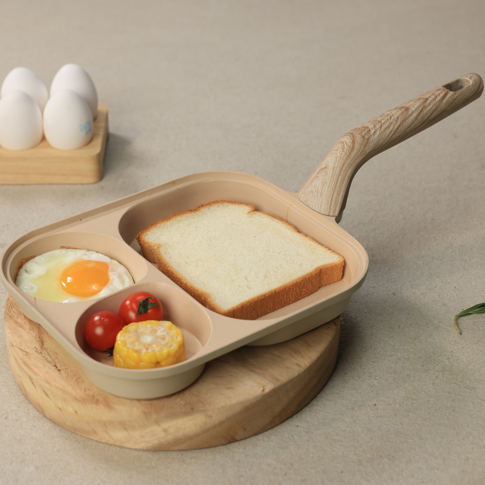 코첼라 루나 세라믹 인덕션 3구 후라이팬 계란말이팬 22cm 주물 사각팬