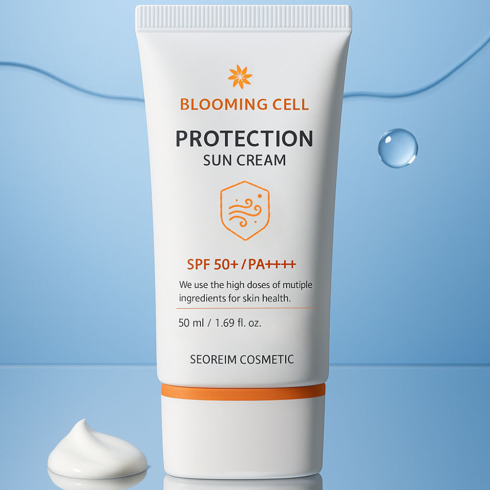 블루밍셀 피부과선크림 백탁없는 워터푸르프 화잘먹 톤업 수분 촉촉한 선크림 1+1