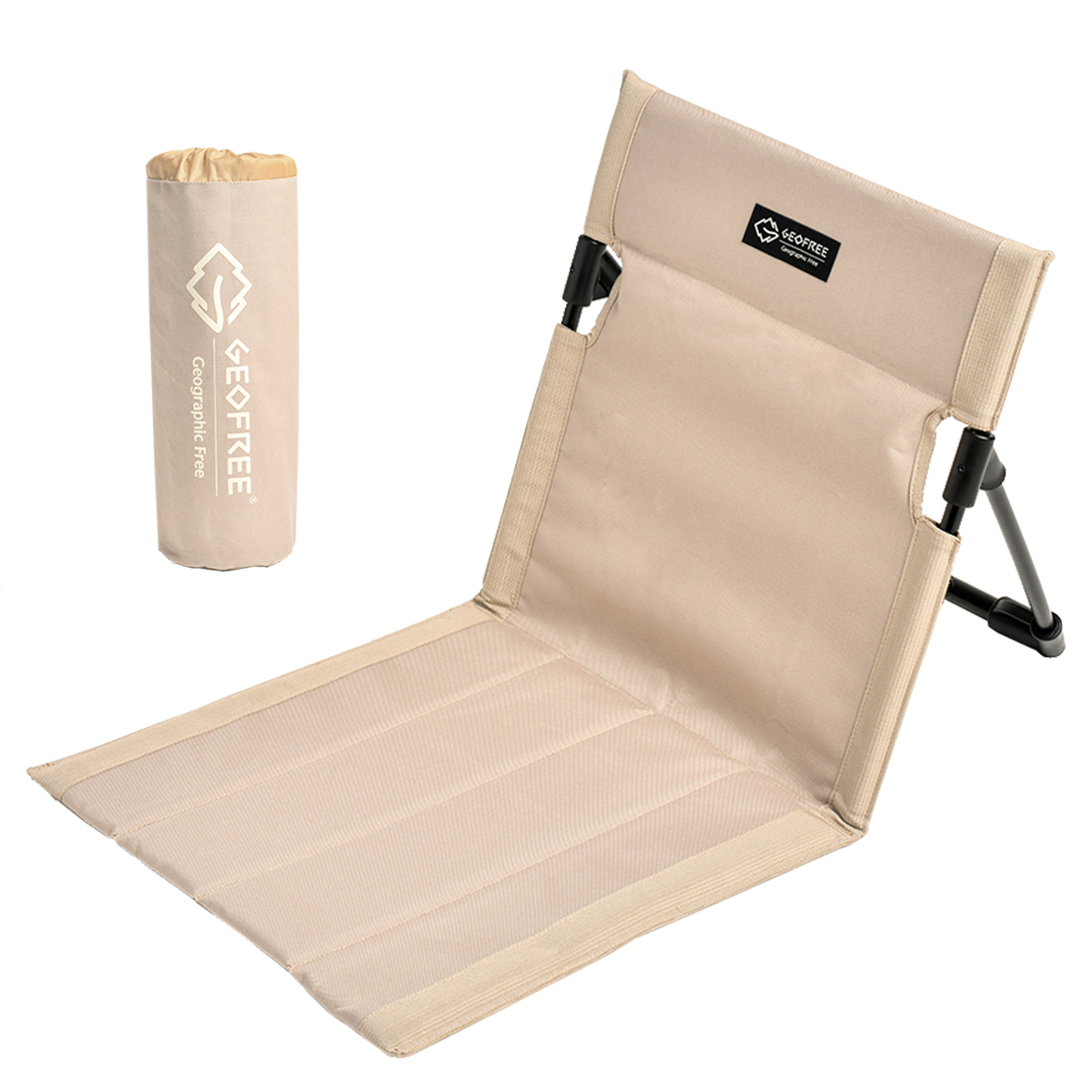 지오프리 서포트 그라운드 체어 좌식 캠핑 의자 경량 페스티벌 플러스, 베이지, 1개