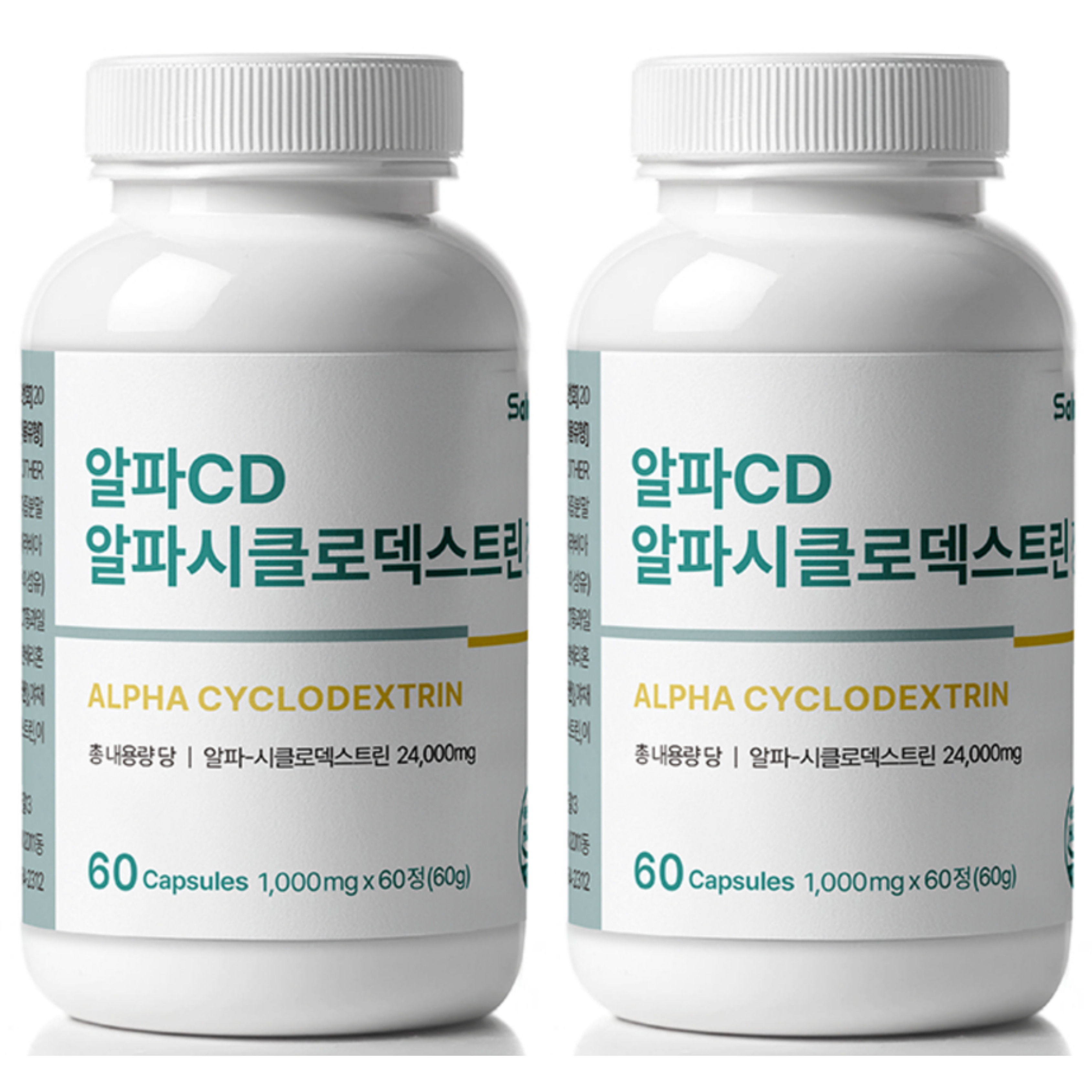 알파CD 알파시클로덱스트린 60정 레몬과즙 치커리 야채혼합 정제타입 x 2개 - 메인 이미지