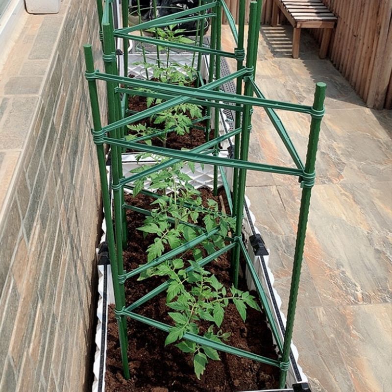 가지 토마토 지지대 텃밭 식물지주대 고추대 A-1) 11mm 90cm 사각 녹색 - 상세 이미지 3