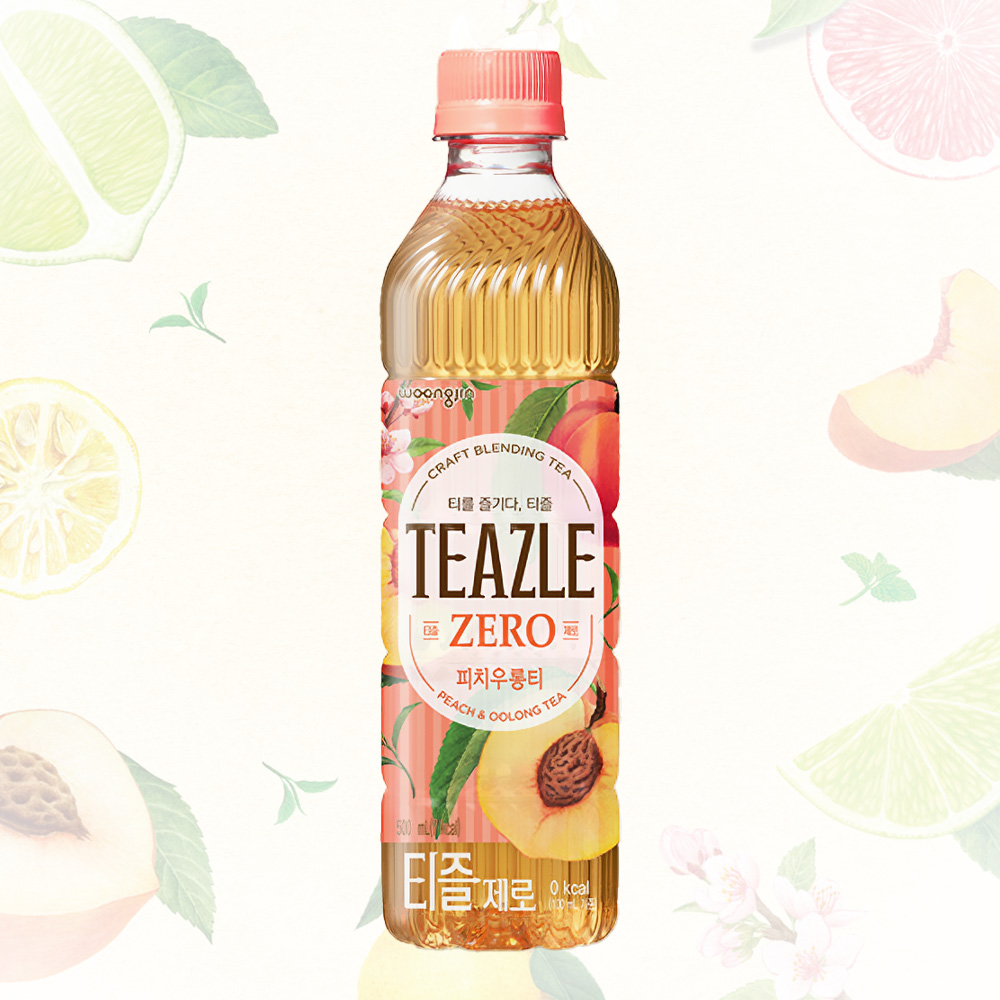 티즐제로 피치얼그레이 자몽블랙티 라임민트 유자그린 딸기얼그레이500ml 각4개씩 총20개 이미지 8