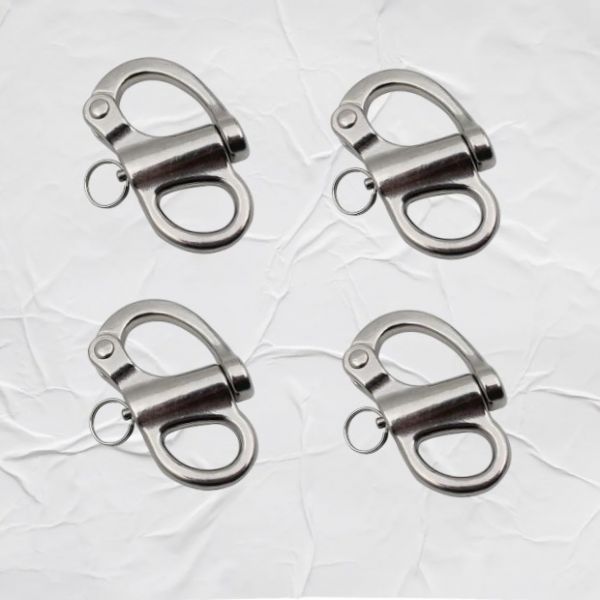 바이이지 4팩 13835mm 316 스테인리스 스틸 고정 베일 스냅 걸쇠 팔찌용 세일보트 SCBA 마스크 할야드 패닉 스피너커 클립 미주 내수용... 