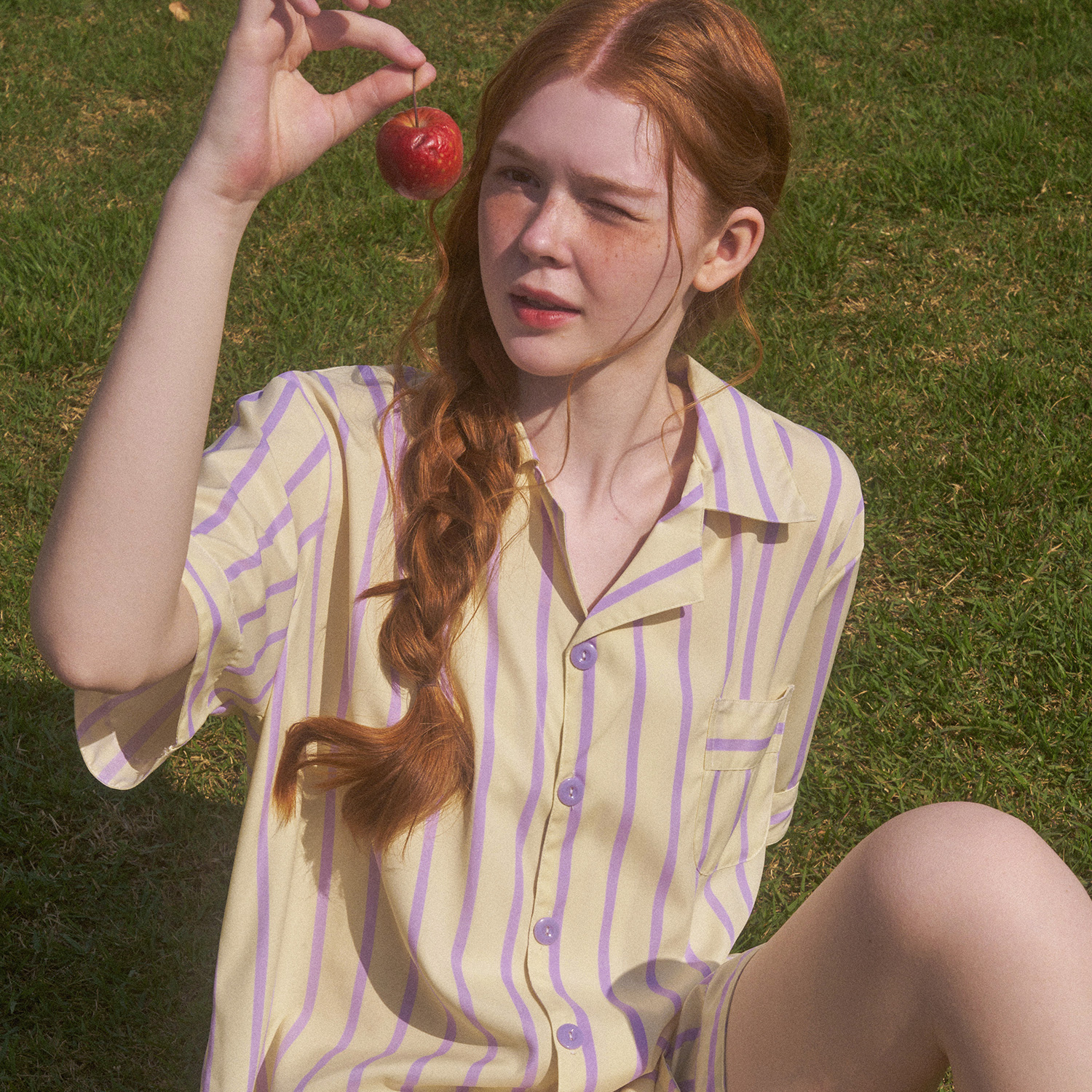 도씨 실크핏 타로 반팔 파자마 세트 커플잠옷 여름 홈웨어