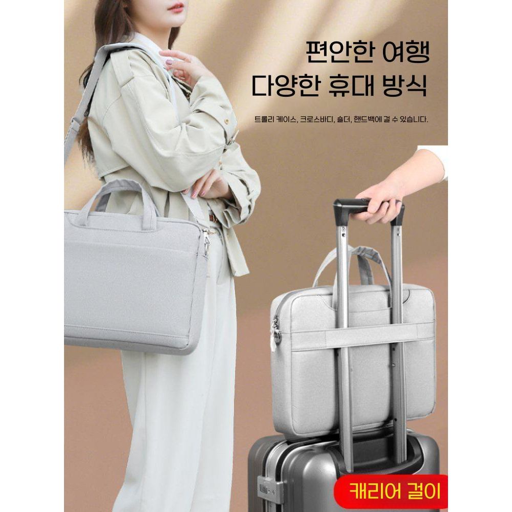 16인치 노트북 수납 가방 숄더백 15인치 크로스백 손가방 - 상세 이미지 5