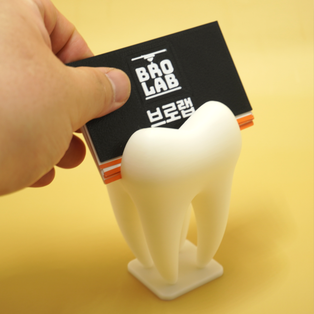 치아 모양 명함꽂이 명함 보관함 홀더 거치대 치과 의사 개업 선물 - 상세 이미지 3
