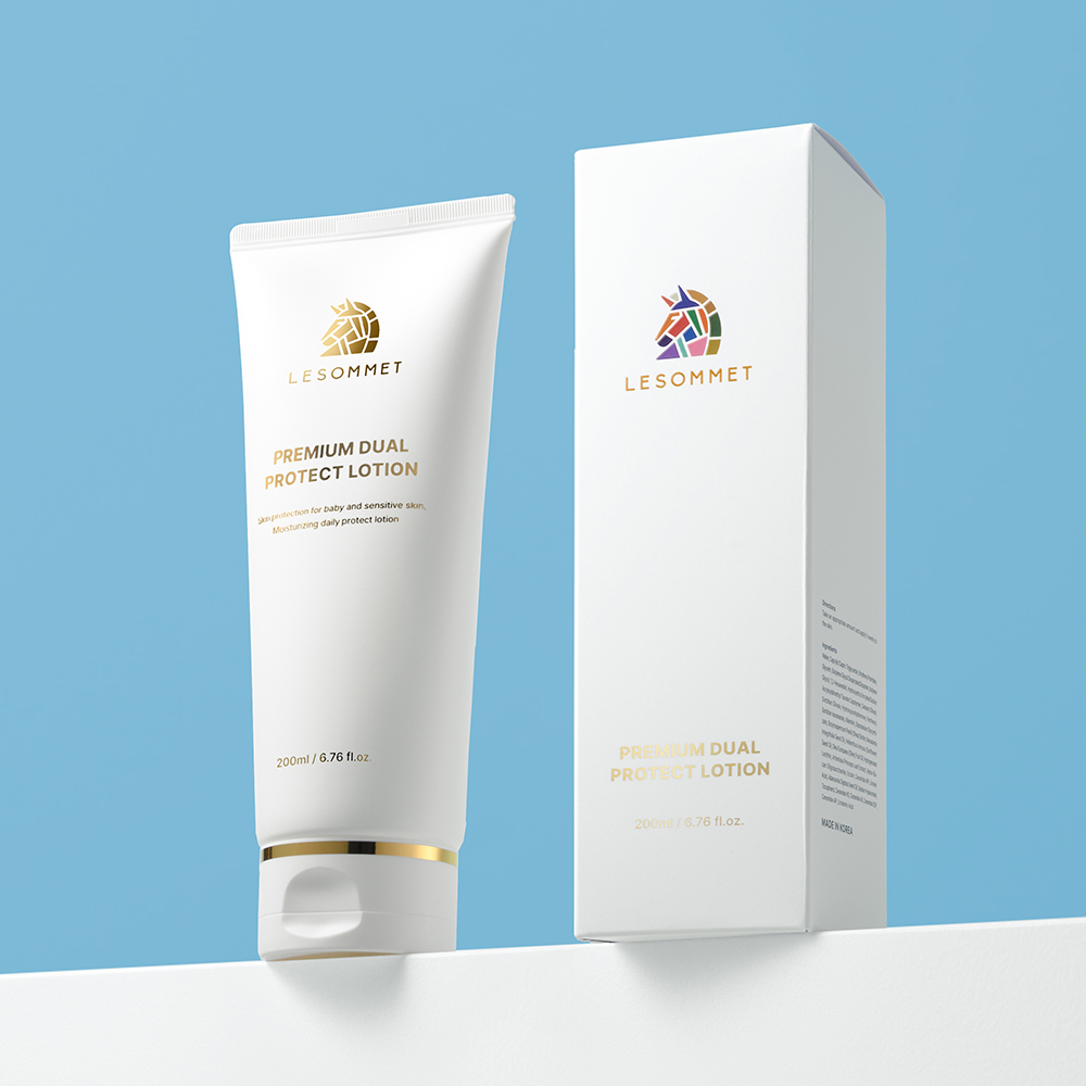 르소메 신생아 아기 보습력좋은 고보습 무향 비건 듀얼 프로텍트 로션 200ml