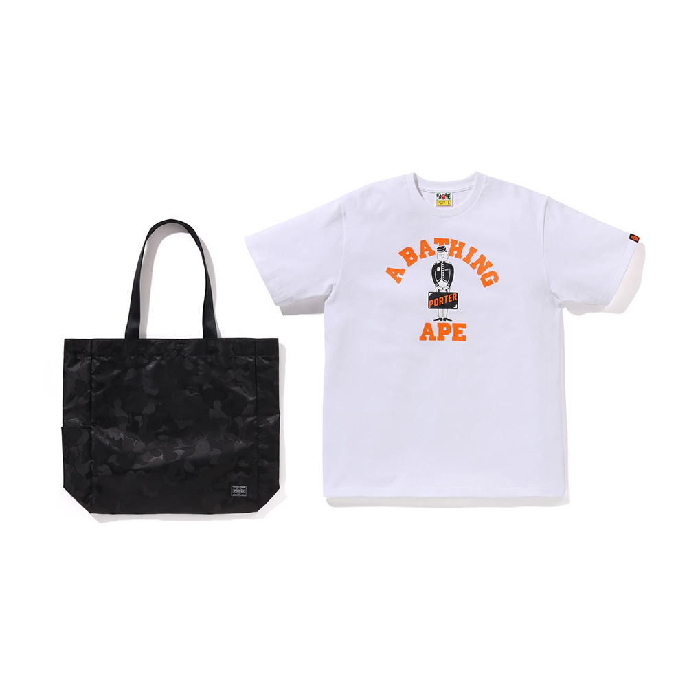 베이프 X PORTER STAND 반팔티 TEE & TOTE BAG SET 1L23-110-925 - 메인 이미지