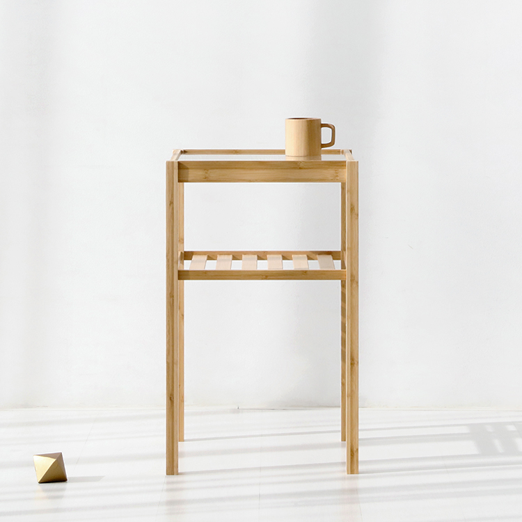 GLABO 높은 사이드테이블 4040 대나무 내추럴 5254.5545