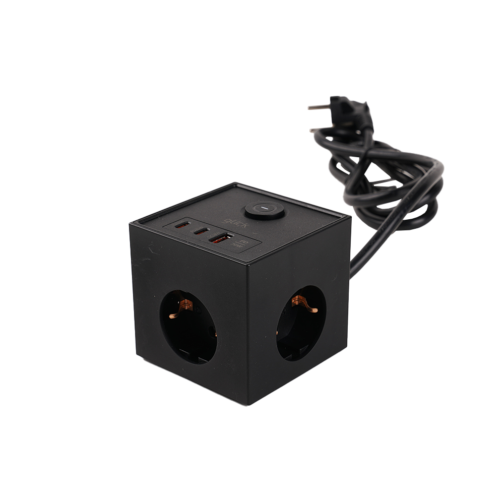 지클릭커 큐브 3구 고용량 4000W USB 출력 멀티탭 LP762CPD 화이트 이미지 4