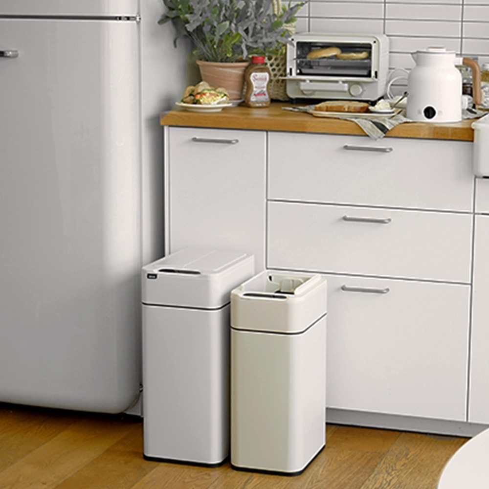 패밀리 SET 20L+30L 스마트 자동 센서 쓰레기통 냄새차단 종량제 휴지통 날개형 이미지 7