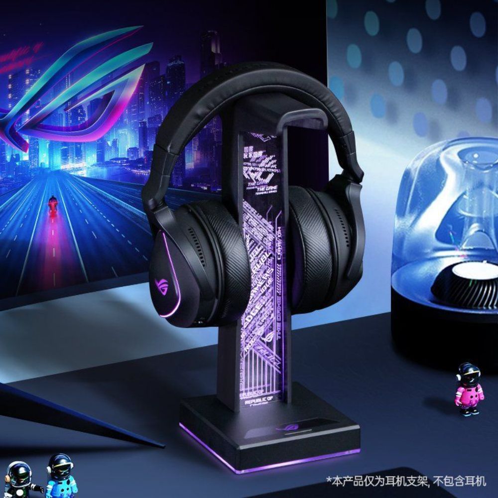 로그 RGB 조명 헤드셋 거치대 USB HUB 확장 도크 스탠드 - 상품 이미지