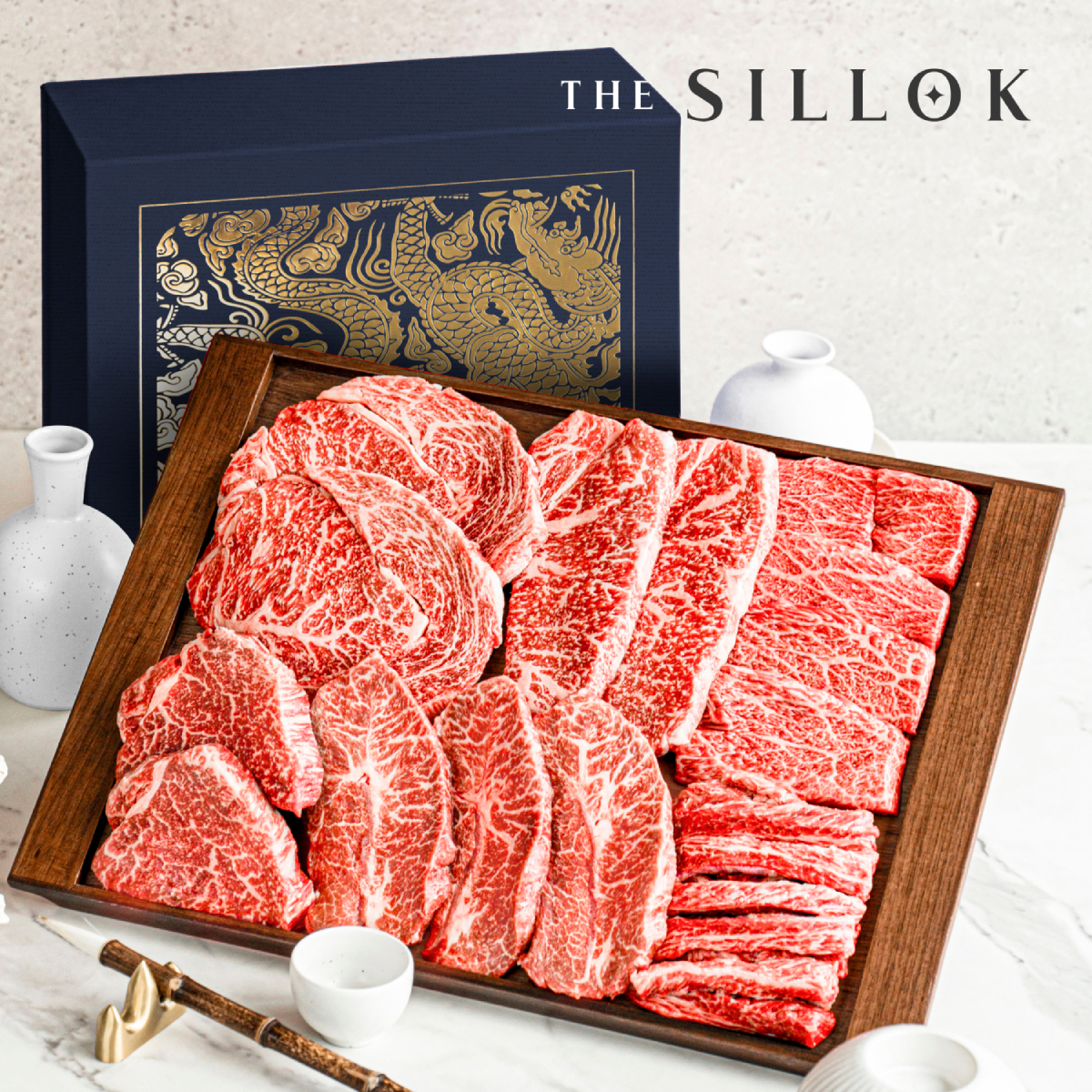 1++등급 투뿔 한우 선물세트 등심 채끝 안심 살치살 부채살 갈비살 1.2kg 명작 추석