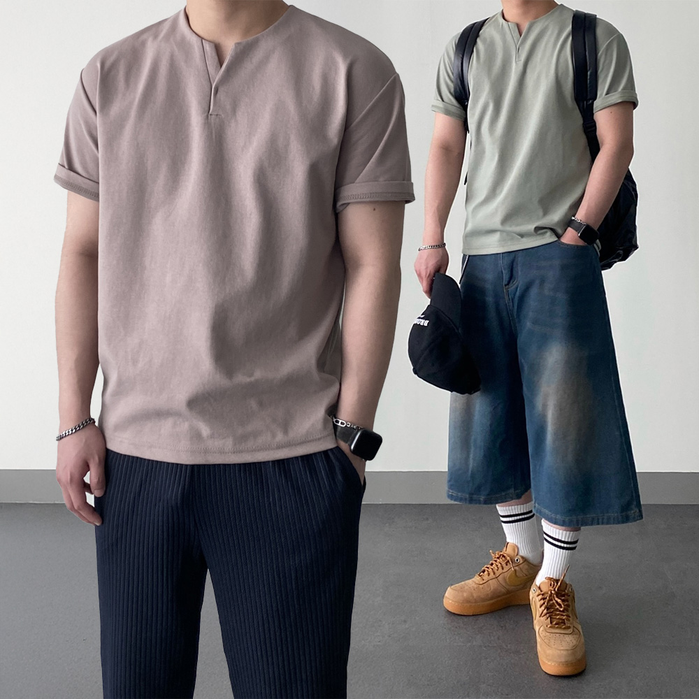 1+1 남자무지반팔티 오버핏반팔 - 상품 이미지