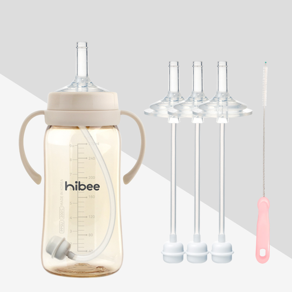 하이비 추빨대 2단계 3P 풀세트 더블하트 모윰 호환 100%국내제조 젖병빨대 - 상품 이미지
