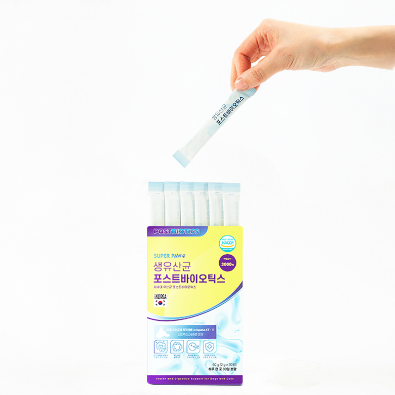 (1박스)  3000억 슈퍼포우 고양이 유산균 강아지 포스트바이오틱스 30포, 1개 - 상세 이미지 3