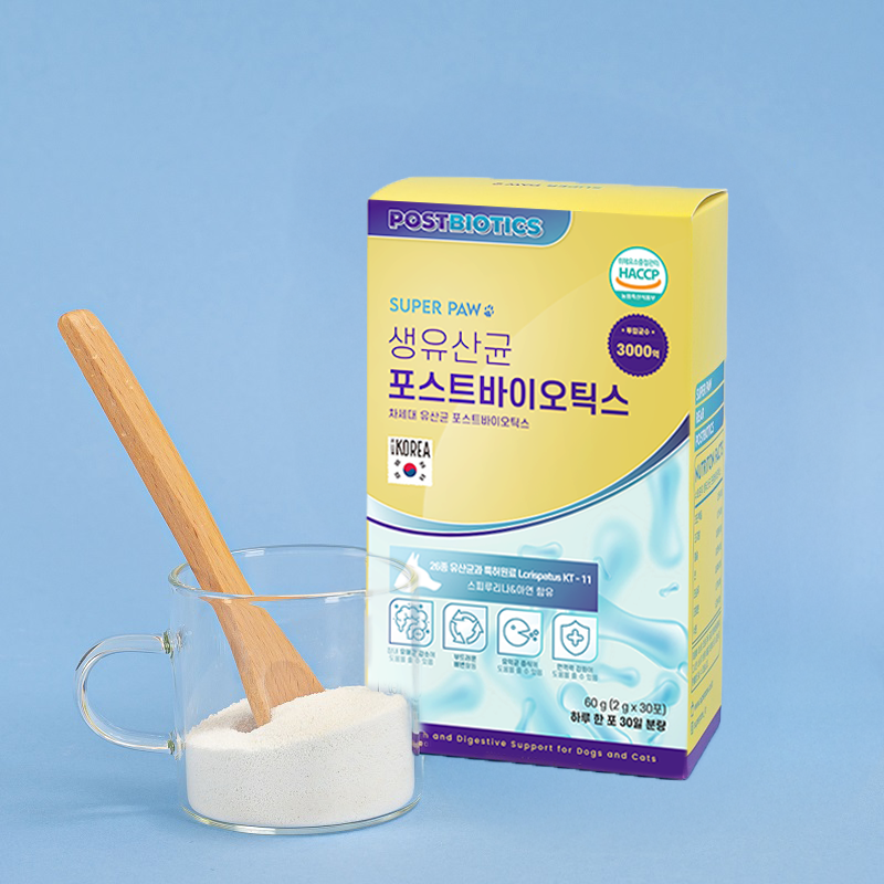 (1박스)  3000억 슈퍼포우 고양이 유산균 강아지 포스트바이오틱스 30포, 1개 - 상세 이미지 2
