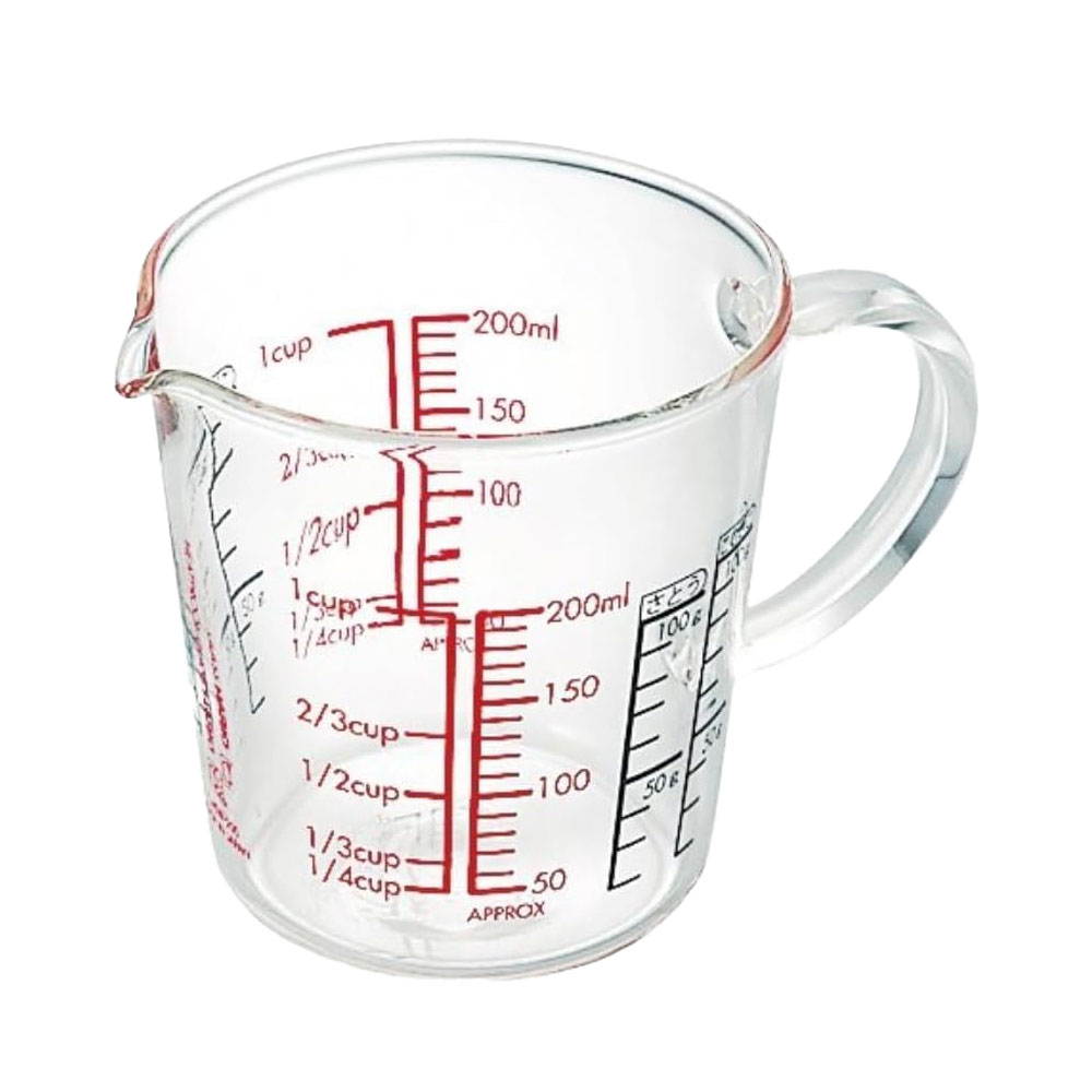 하리오 손잡이 내열 유리 계량컵 200ml - 상세 이미지 2
