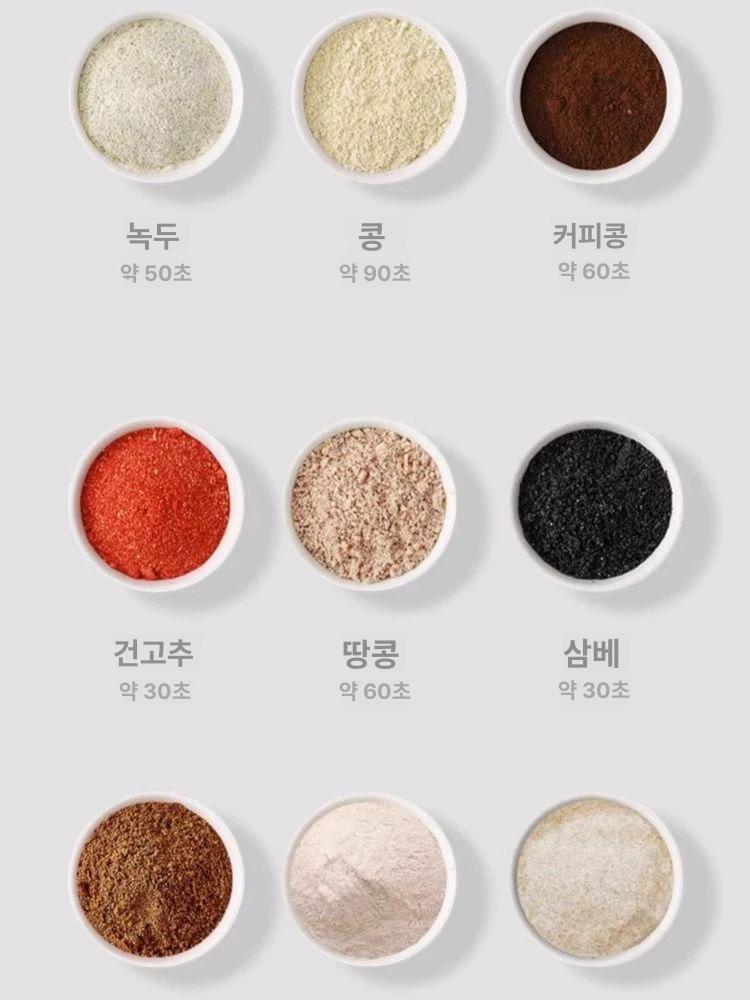 곡물 콩 분쇄기 자동다기능 고추 마늘 양념 참꺠 고출력 믹서기 분말기 가정용 소형 1.분쇄기 보석 블 - 상세 이미지 5