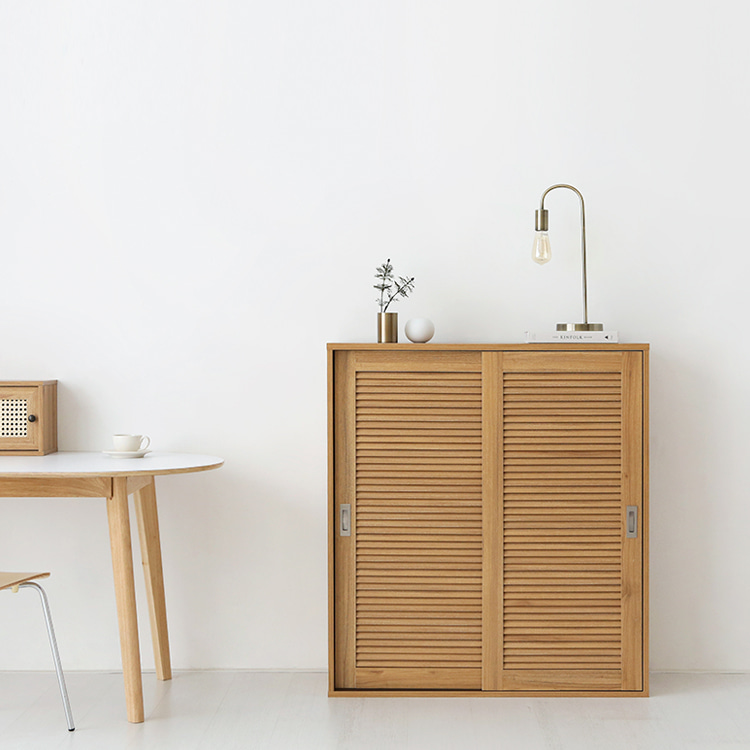벨로인 좁은 2문 수납장 SHBM110100 1000x350x1100mm, 5단, 캄포어베니어 7503.9121 - 상세 이미지 4