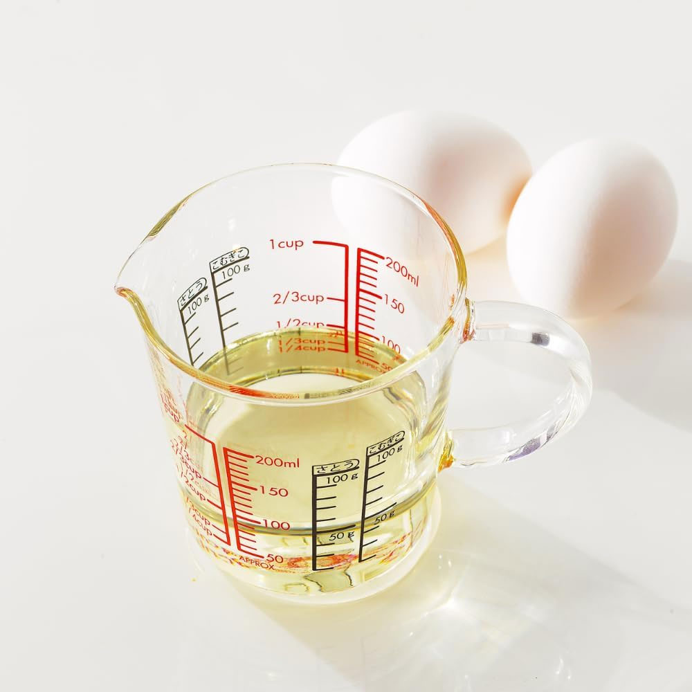하리오 손잡이 내열 유리 계량컵 200ml - 메인 이미지