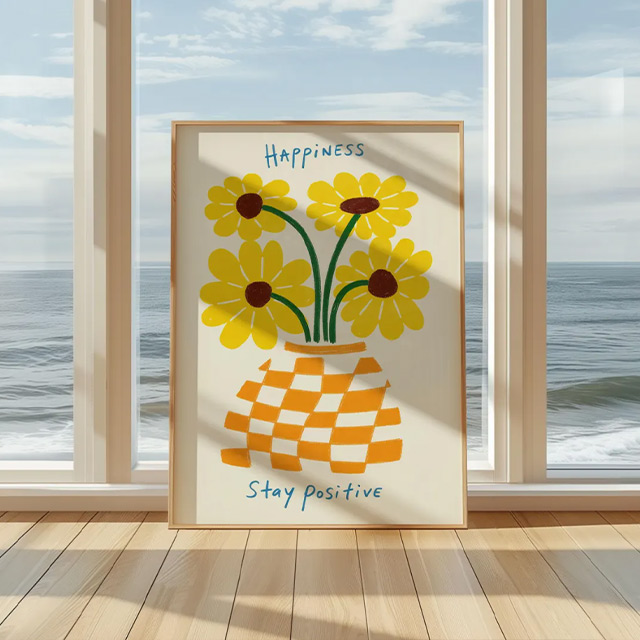 돈들어오는 해바라기 그림 F04 거실 현관 캔버스 인테리어 포스터 집들이 개업선물