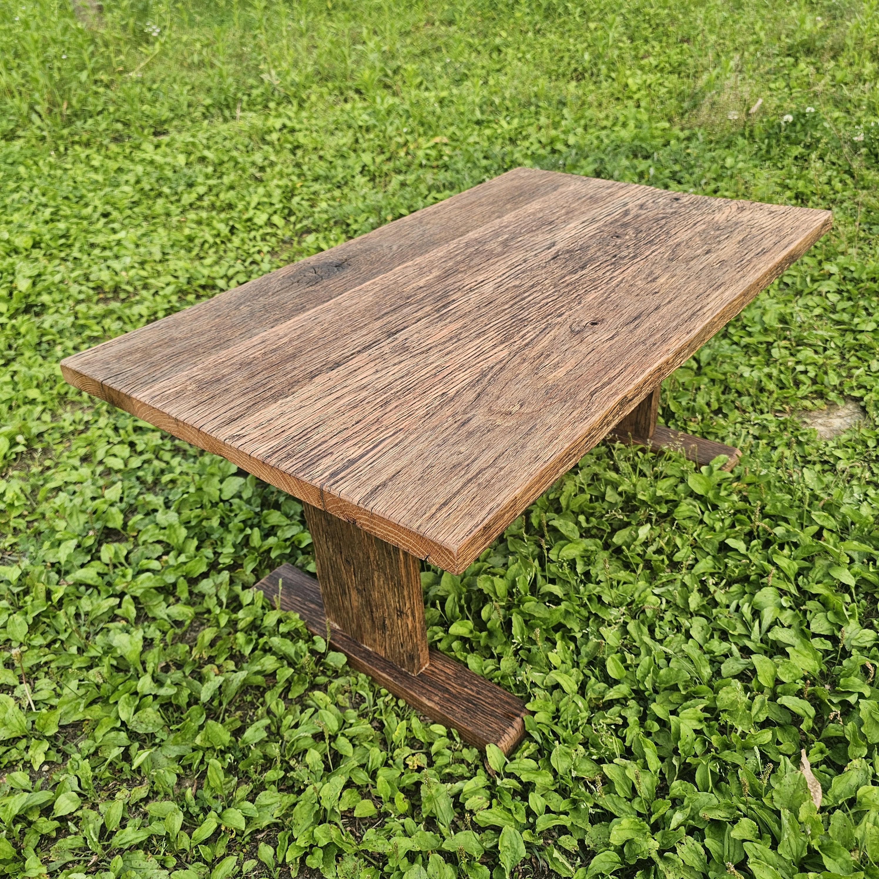 100년 이상 된  올드오크 미니 빈티지 오크 고재 거실 커피 좌식 티 테이블 주문제작