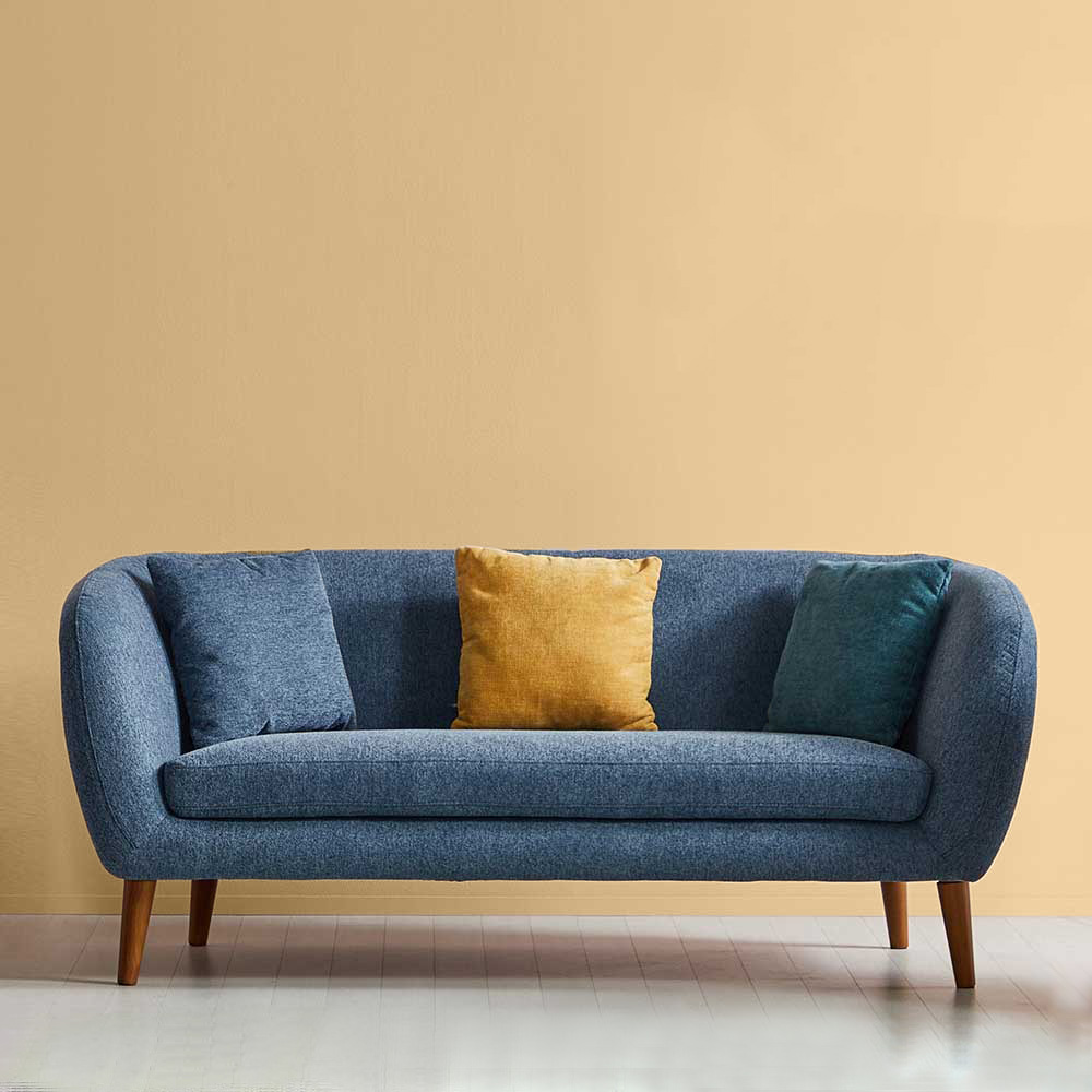 스코나 앨비언 패브릭 소파 카페 호텔 라운지 스툴미포함, 블루그레이, 3인용