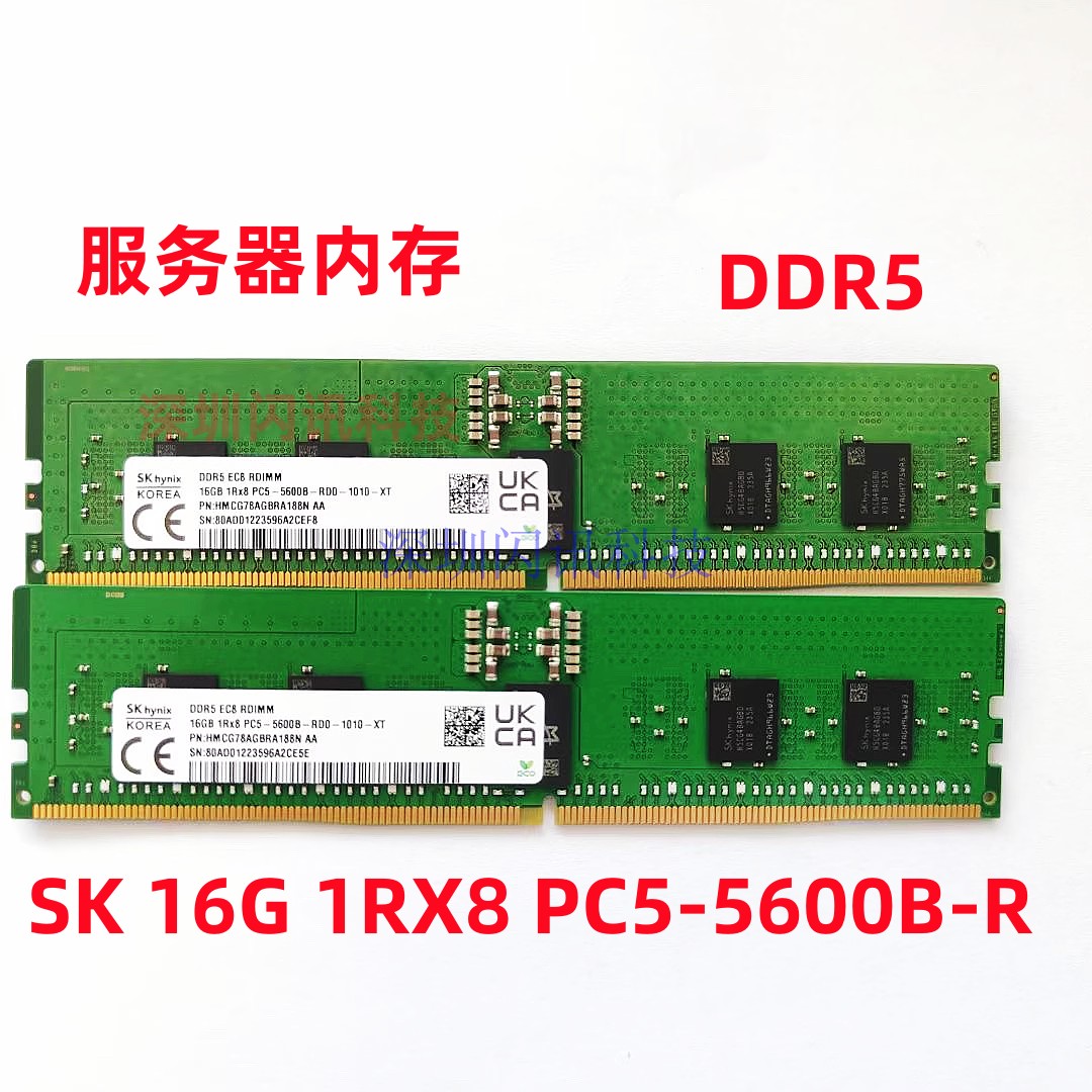 SK 하이닉스 16G 1RX8 PC5 5600B RDIMM 서버 메모리 DDR5 5600 ECC REG : 행운가득철물점