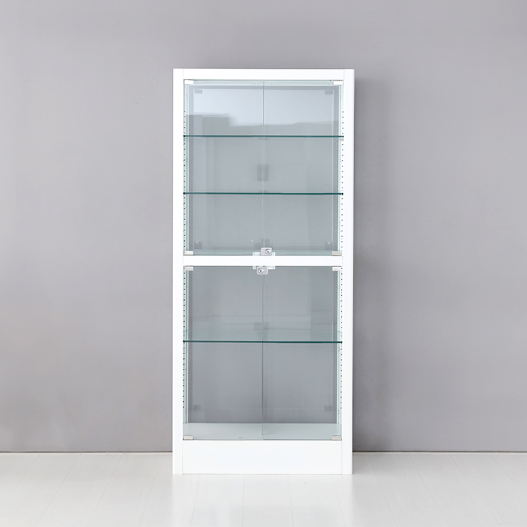 [서울/인근경기직배송] 리루아 유리캐비넷 4문 락커 5단, 화이트 1402.1327