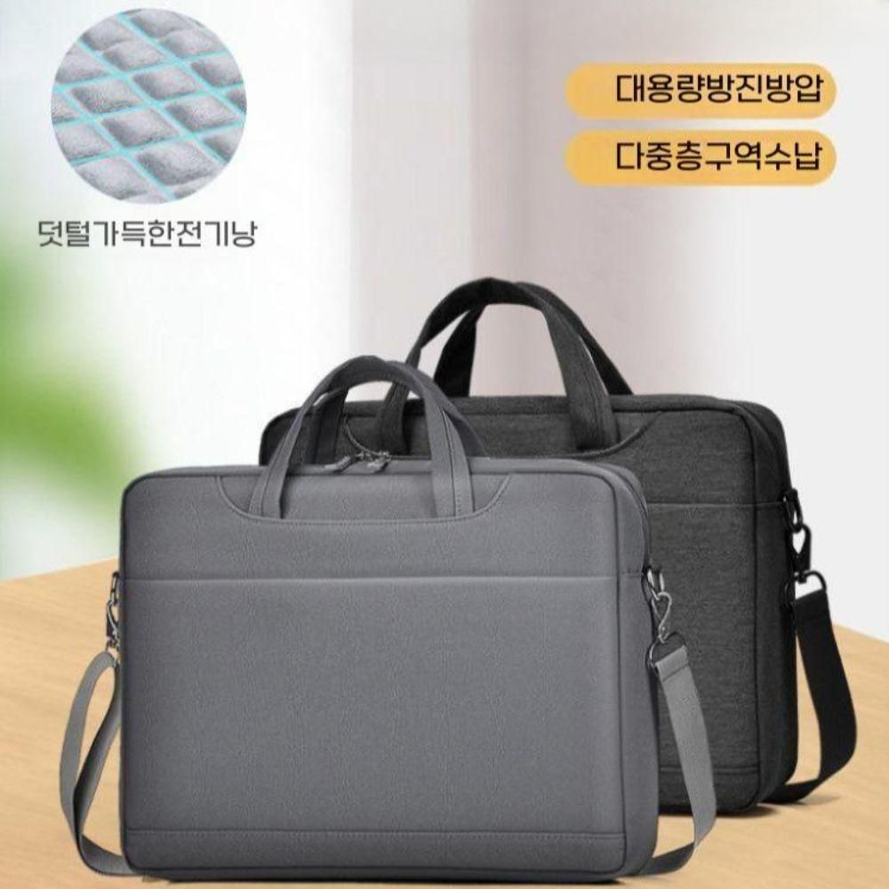 16인치 노트북 수납 가방 숄더백 15인치 크로스백 손가방 - 상세 이미지 2