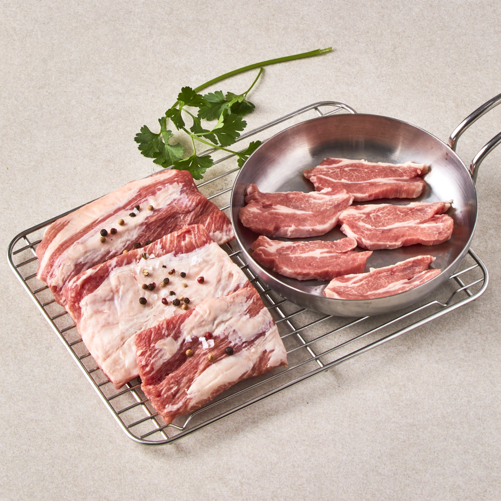 국내산 한돈 가브리살 300g 통 구이 돼지고기특수부위 등심덧살 캠핑고기