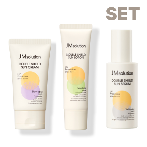 [3종 SET] 제이엠솔루션 더블 쉴드 선 3종_ 세럼+로션+크림_50 ml - 상품 이미지