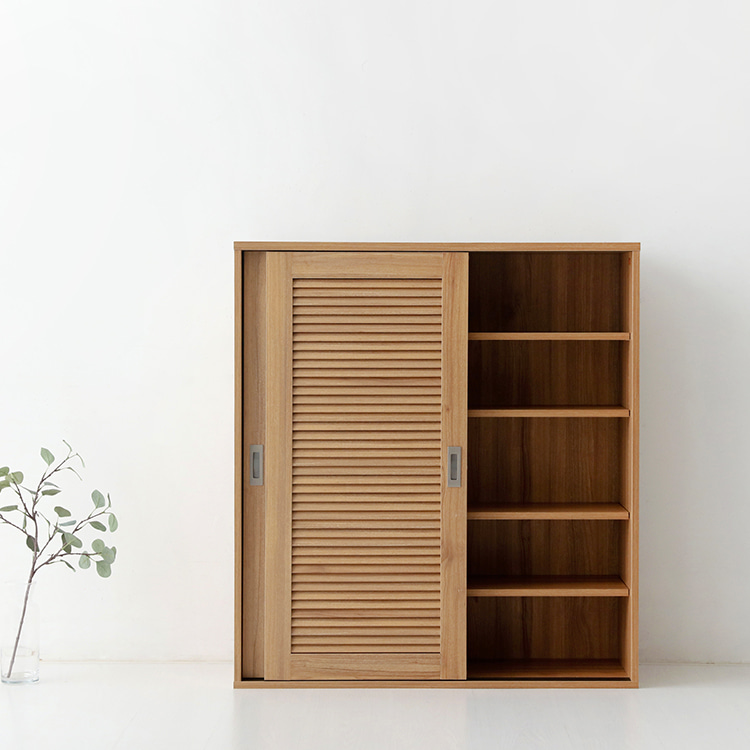 벨로인 좁은 2문 수납장 SHBM110100 1000x350x1100mm, 5단, 캄포어베니어 7503.9121 - 상세 이미지 5