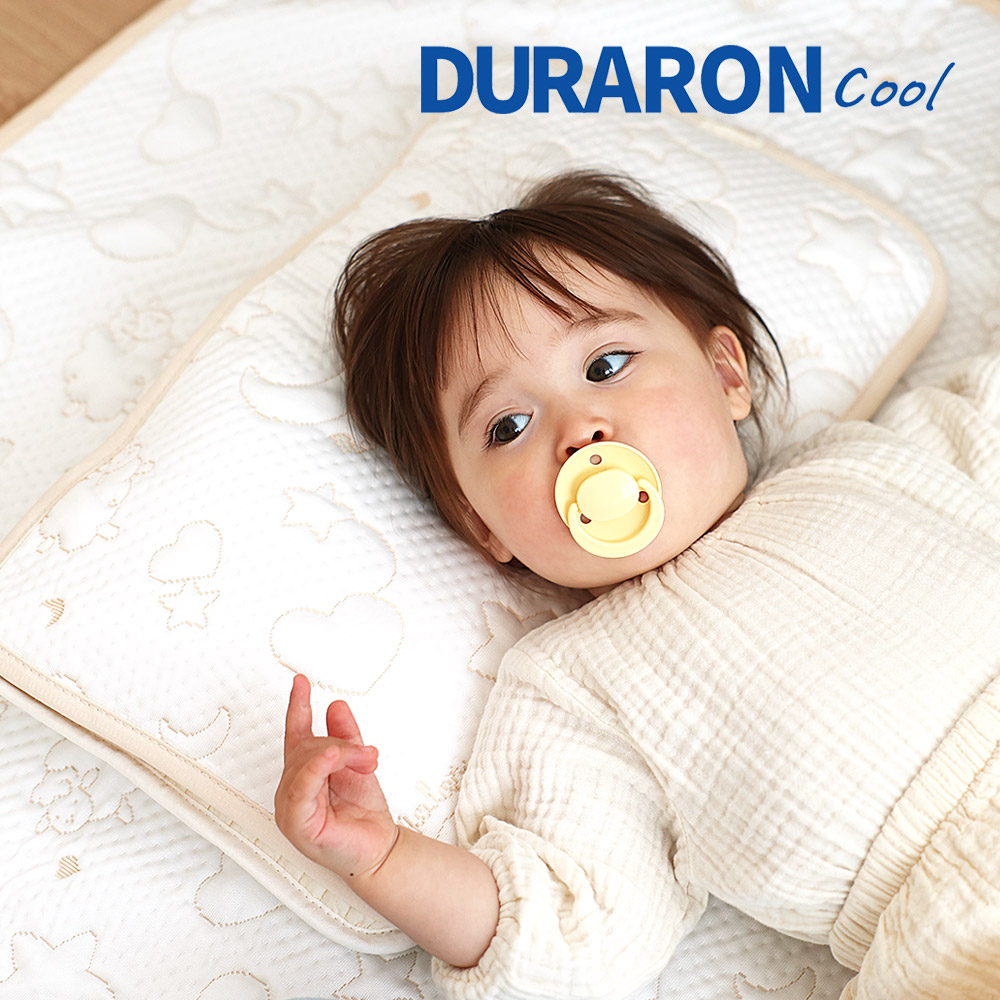 마롤로뜨 아기 베개 유아 듀라론 냉감 쿨 태열베개 땀 경추 이탈방지 신생아 낮잠