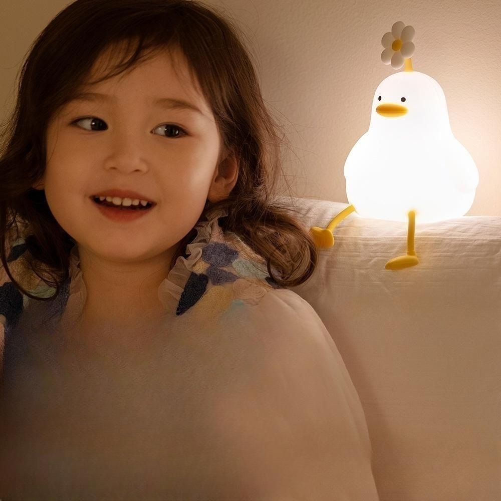 러블리 러버덕 LED 무드등 안전 실리콘 모찌 수면등 - 상세 이미지 3